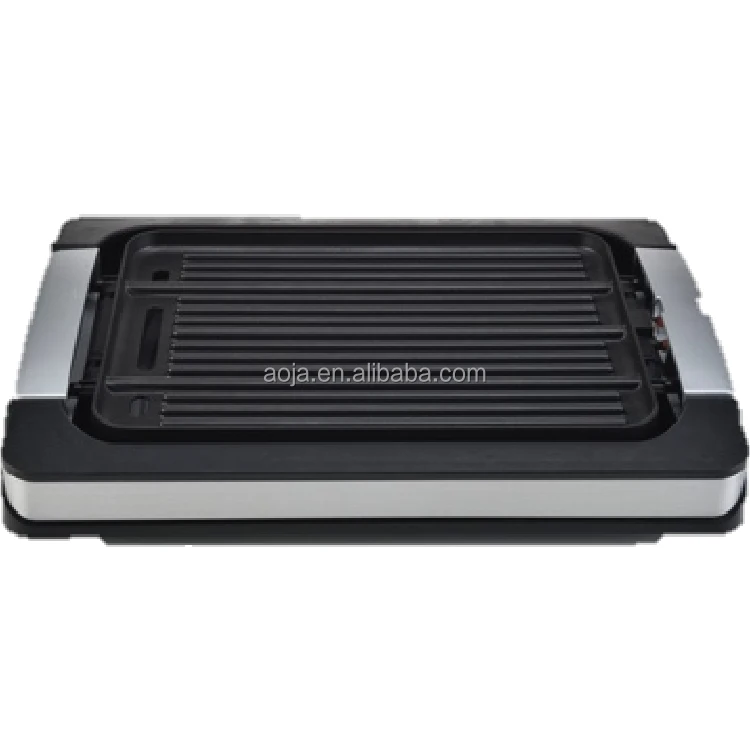 AOJA Electric Kitchen Appliance Luxury Reversible Grill for Fried Beef Squid Cast Iron Electric Plancha Smokeless BBQ Grill Pan