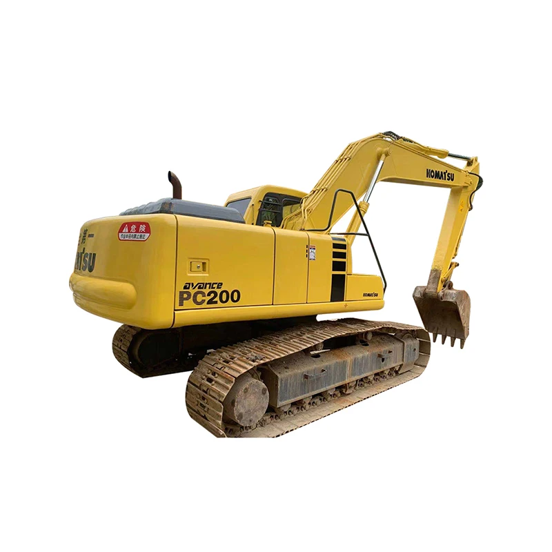 PC200 Cab Backhoe Pier Low Budget Portable Machine Hot Sale Farm Equipment Auxiliary Leveling Used Komatsu Digger Excavators