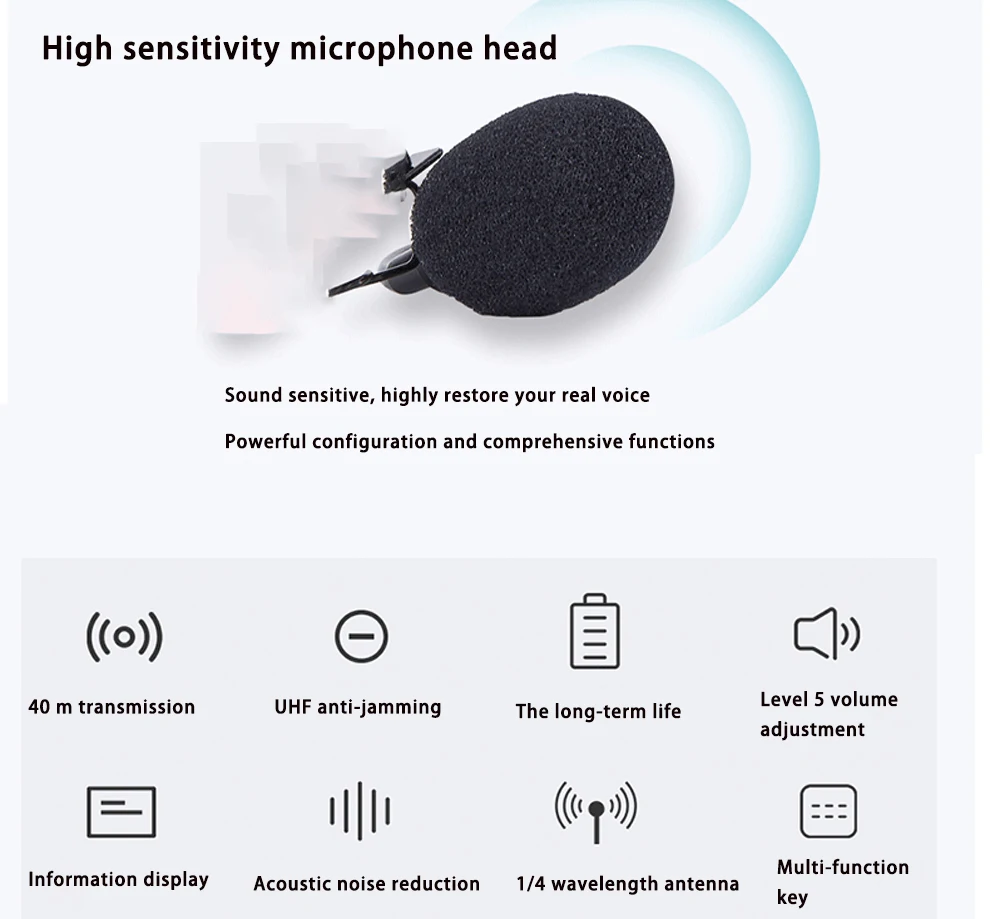 Wireless Lavalier Microphone Bee Professional Interview Microphone Mobile Live SLR Camera Recording Microphone