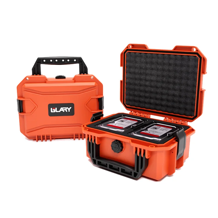 GLARY hard drive case protective box universal travel hard drive carrying case lockable digital hard drive instrument case box