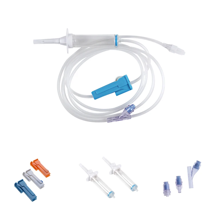 Factory Priced Medical Consumables IV Infusion Gravity Set with Safety Auto-Stop Drip Chamber 20drops/ml