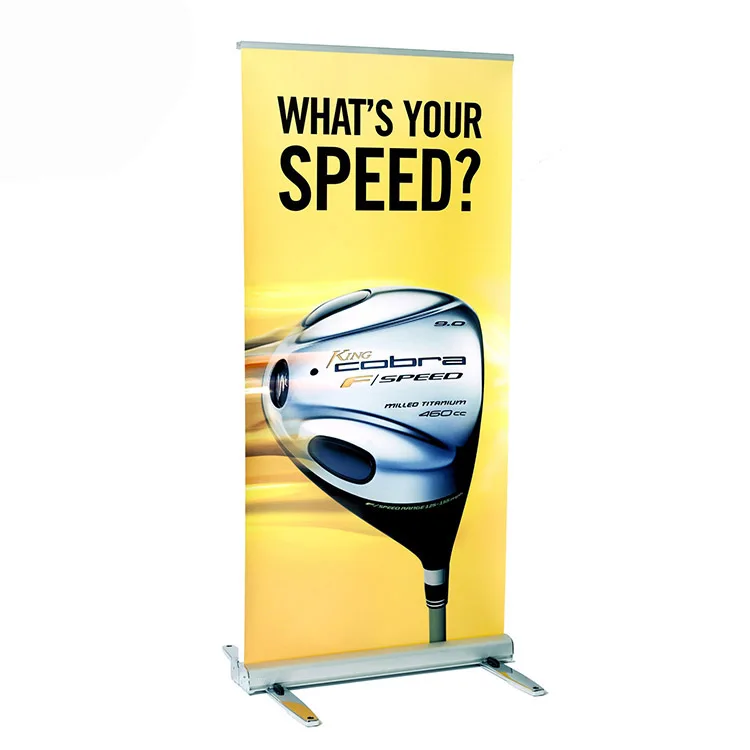 Retractable Roll up Banner Stand Aluminum Indoor and Outdoor Advertising Display for Exhibition Display Promotion