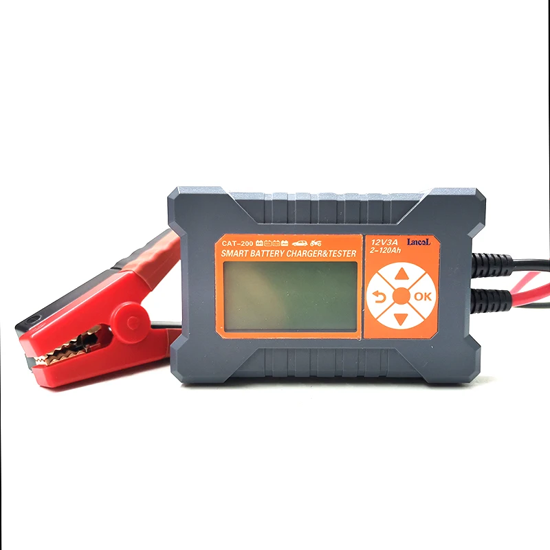 Portable 12v smart automatic car battery charger tester CAT200