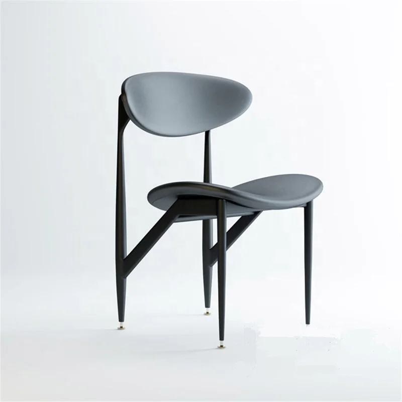 Modern luxury Dutch velvet dining chair metal frame dining chair