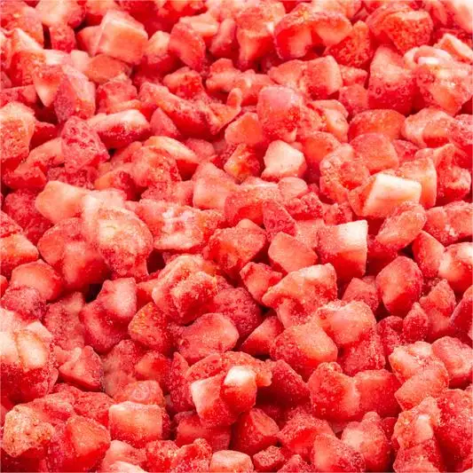 Frozen Strawberry Dices Wholesale Quick Frozen Fresh Diced Strawberries IQF EXPORT