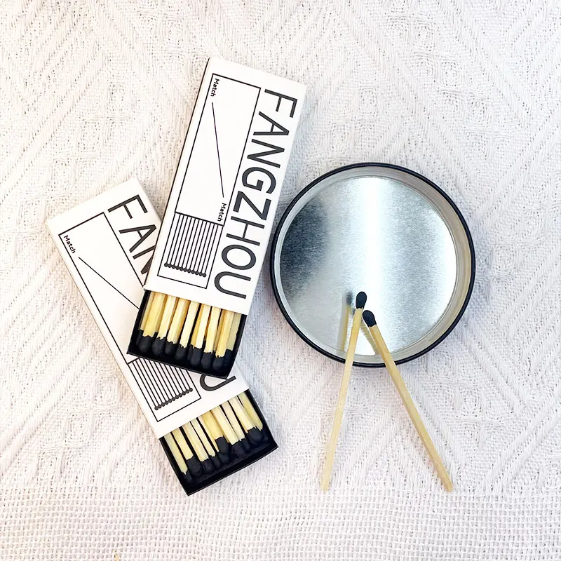 Spot Scented Candle Long Rod Match Lengthened 10cm Black White Scented Wax Match With Box