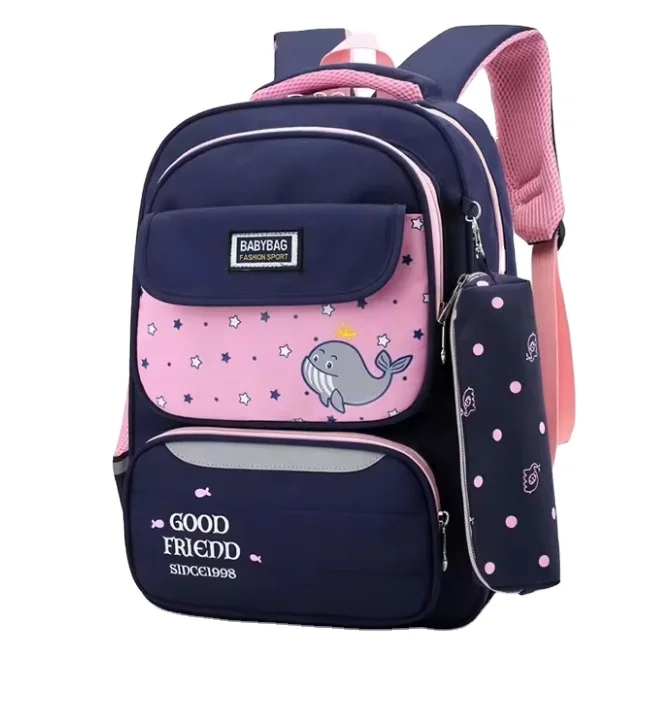 Wholesale Nylon School Bags Cartoon Style Student Backpack for Teenage Girls Leisure School Style