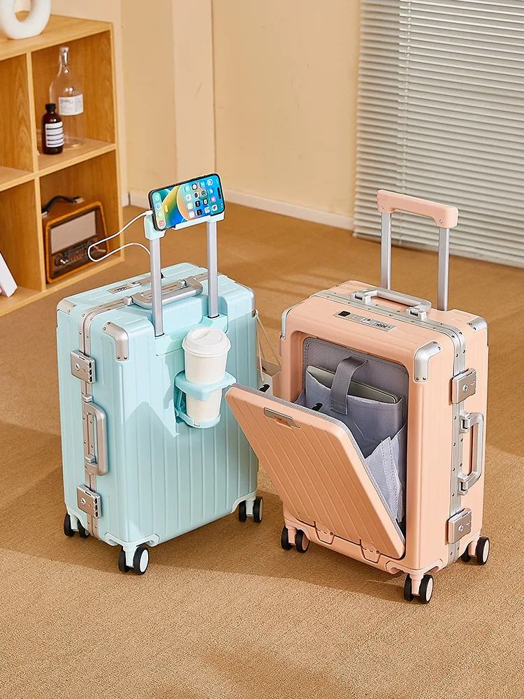 Unisex Durable PC Luggage Trolley Case with 360-Degree Swivel Spinner Wheels New Stable Anti-Lock Braking System