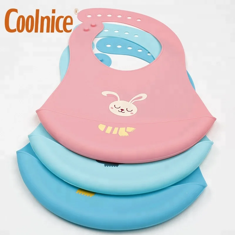 Waterproof Silicone Comfortable Soft Baby Bib Easily Wipes Clean
