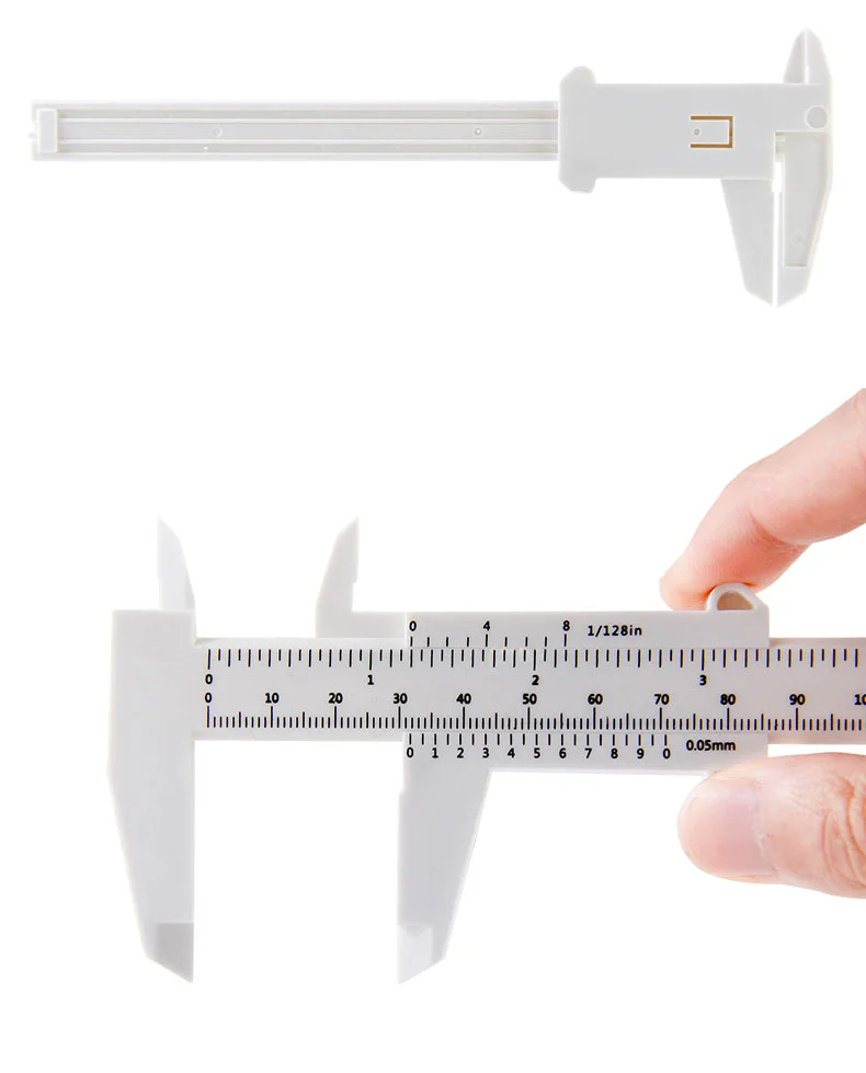 White Plastic Microblading Eyebrow Ruler Scale Eyebrows Ruler