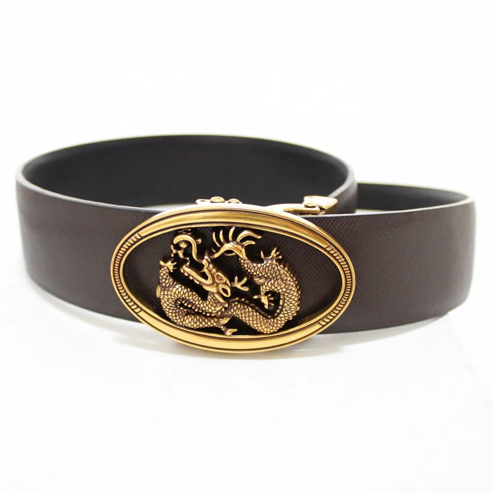wholesale new ratchet customized oval dragon automatic buckles
