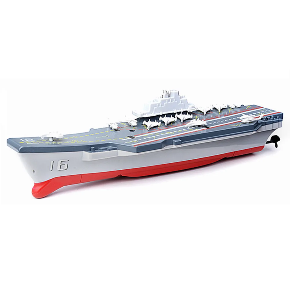 2.4G mini Liaoning aircraft carrier model electric wireless RC boat toy boy remote control boat high speed