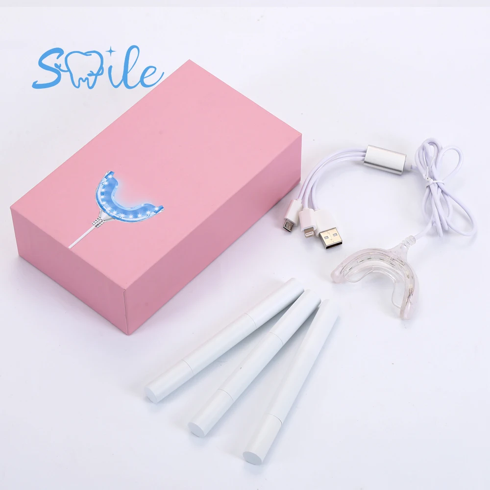 Professional Manufacturer USB Type C Teeth Whitening Kit With LED Light 2ml  Teeth Whitening Pen