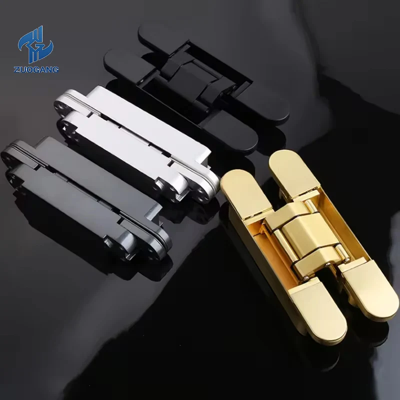 2024 Best Seller 304 Stainless Steel Adjustable Hinges for Exterior Doors Invisible Concealed Hidden Secret Hinges