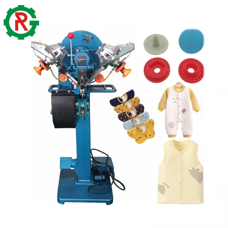 Metal Prong Button Press Attached Fastener Machine