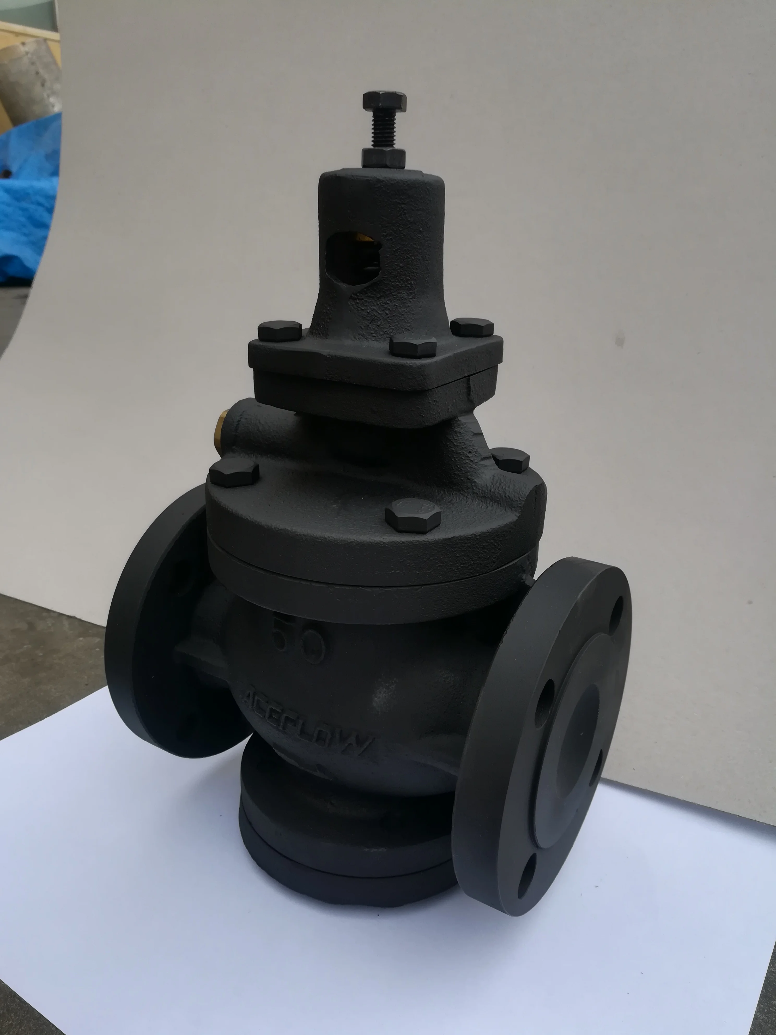 Клапан снижения давления DIN DN25 PN16 РФ фланцевый пилотный мембранный Тип PRV паровой