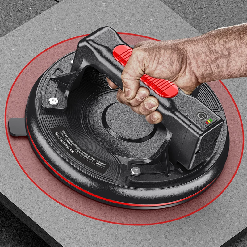 Glass Suction Cup Electric Vacuum Suction Cup Lifter 220KGS Heavy Duty Hand-held with pressure gauge