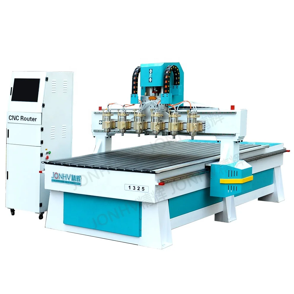1325 1530 multiheads cnc route  multi-spindle cnc multitask 3d cnc wood router carving machine for home furniture