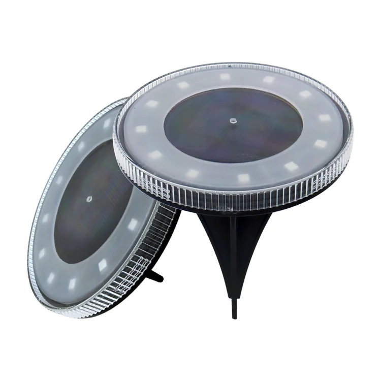 Waterproof Lawn Solar Garden Light Led Garden Light Solar Powered 12 Led Disk Ground Light