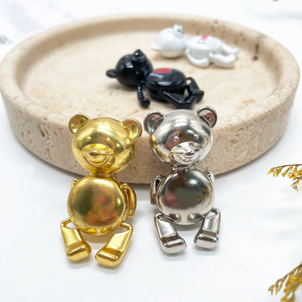 Factory supply Metal art cartoon bear sculpture Zinc alloy friger magnets Cute Bear fridge magnet