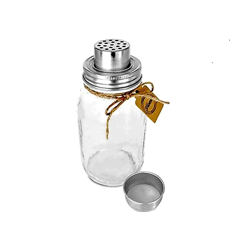 Professional Factory clear Glass Shaker Cocktail With Best