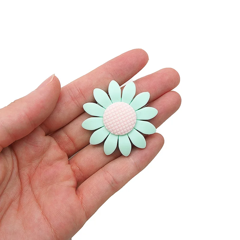 Wholesale dummy pacifier Sun Flower Silicone baby Pendant Teether