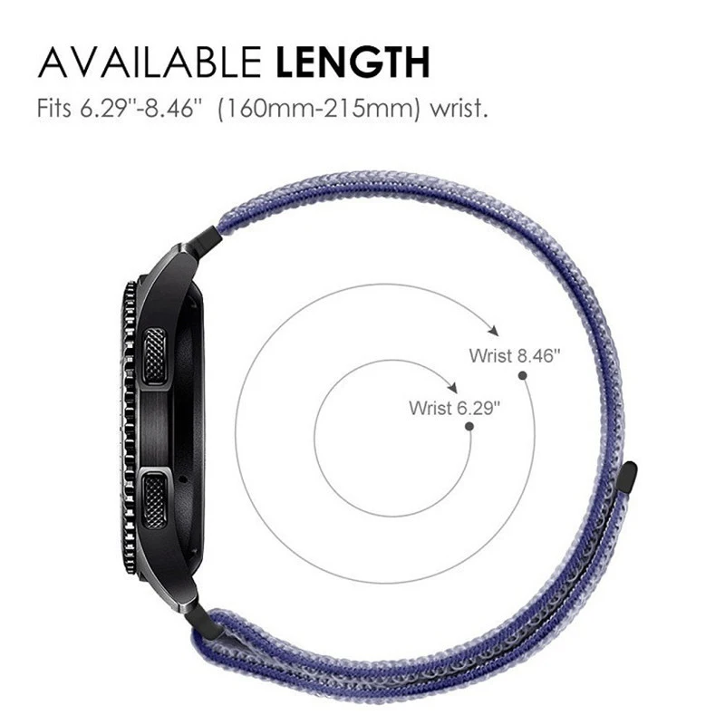 RYB  Hot selling 20mm 22mm classic Watch Band for Samsung galaxy watch 3 S4 41mm 45mm Sport nylon Strap  for HuaWei