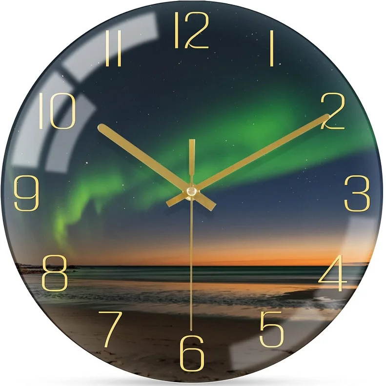 2024 New Modern Nordic Minimalist Mdf Wood wholesale Wall Clock Custom Round Silent Simple Clock Decoration