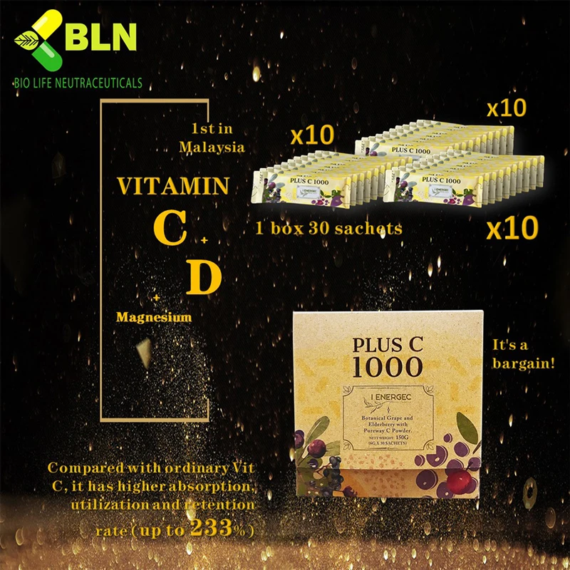 High Quality Plus C 1000 Features with Immune Support Supplement Regulate Metabolism and Maintain Normal Body Functions