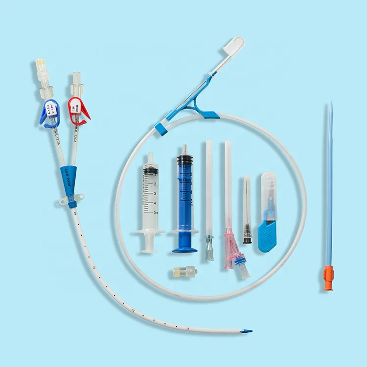 Medical Hemodialysis care Kit/11.5FR/12FR double lumen hemodialysis catheter kits
