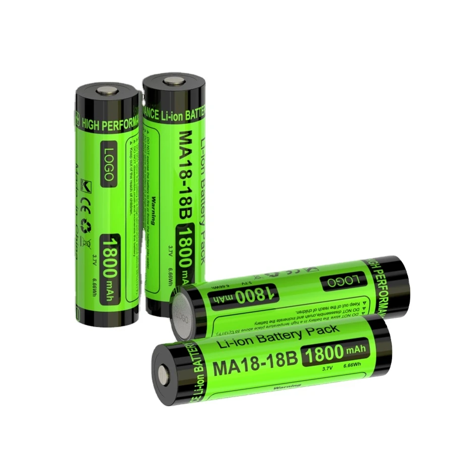 High Capacity USB Rechargeable Battery 3.7V Li-ion Battery AA 1800mAh Li-ion Battery for Torch