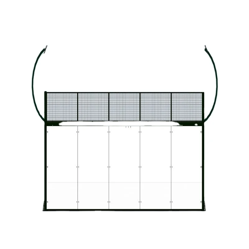 Modern Latest Custom-Made 18 Tempered Glasses Sturdy Curved Pole Padel Tennis Court