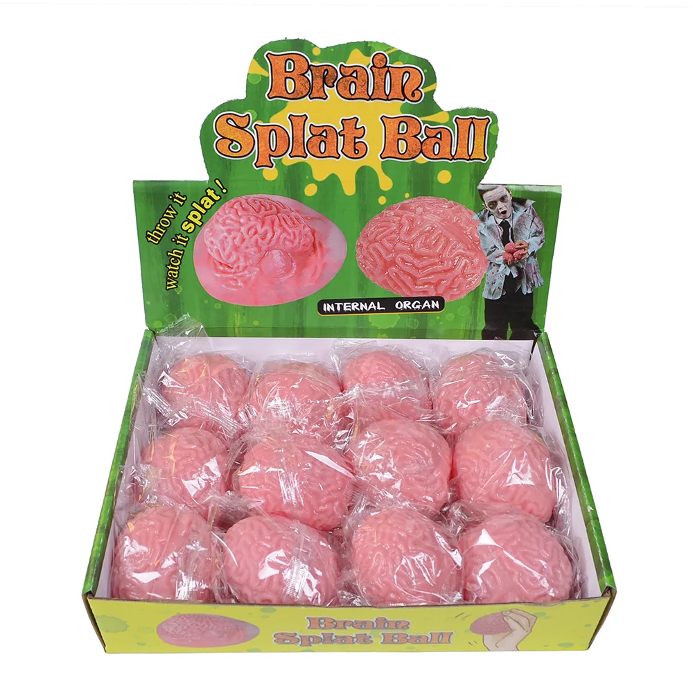 Promotional gift decompression simulation brain anti-stress brain squeeze toy soft ball