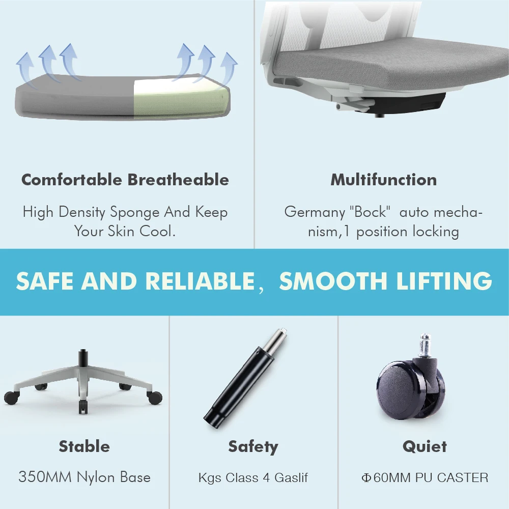 Chinese Factory Sale Mesh Office Chair Heavy Duty Office Boss Chair Luxury White Office Chair