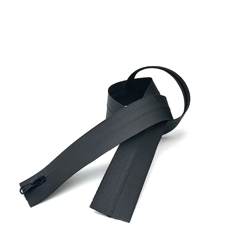 High quality printable logo 3# waterproof PVC zipper size with open pocket zipper