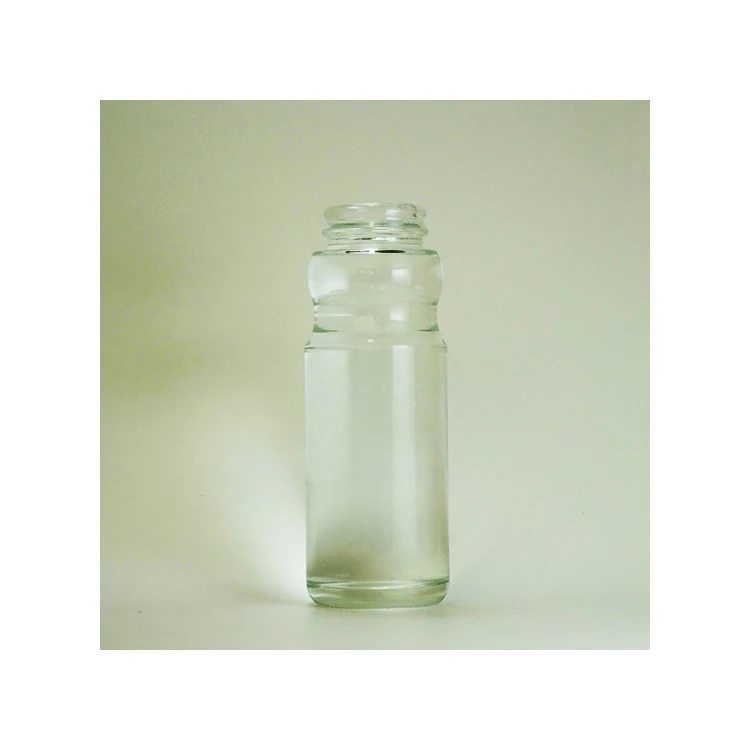 Japanese wide mouth beverage 300 ml spice flat glass bottle for food