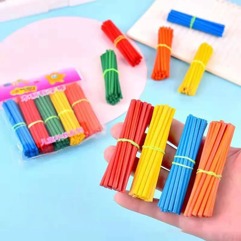 Kids Educational Calculation Game 100pcs Colorful Wooden Counting Sticks Learning Toys Puzzle