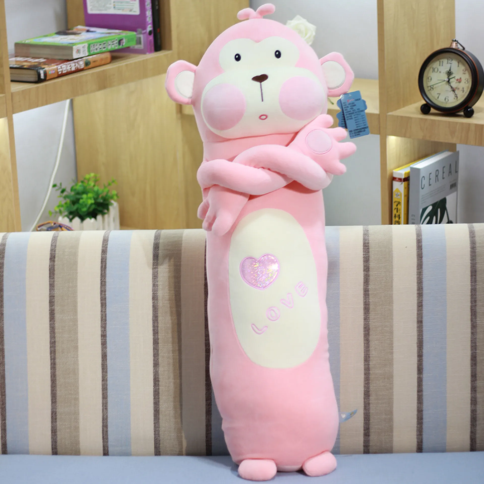 Comfortable Giant Cuddle Stuffed Animal Buddy Monkey Big Plush Body Pillow for Children