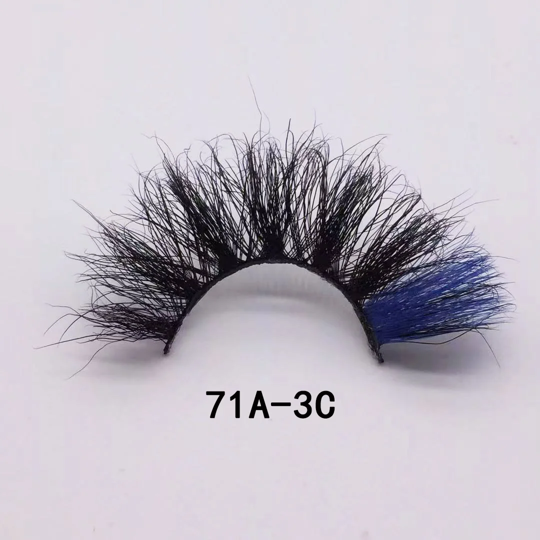 3D Mink Eyelashes Colorful 100% Mink Lashes Mix Color Pink Blue Red White False Eyelashes Fluffy Soft Mink Eyelashes