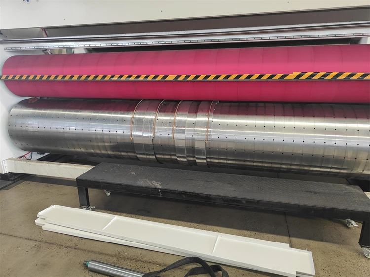 corrugated carton Lead Edge Feeder 4 Colors Printer Slotter with Stacker machine