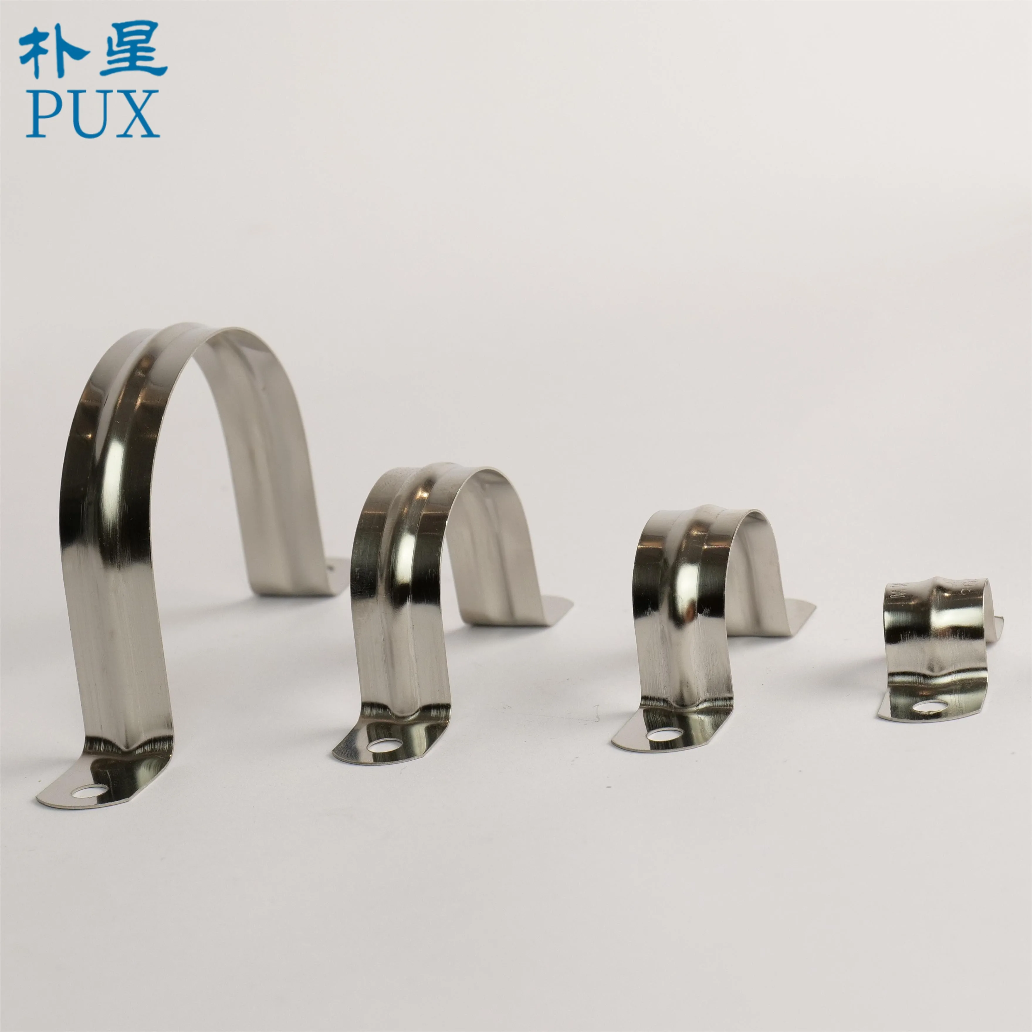 High Quality 304 Stainless Steel Rigid U Shaped Strap Clip Conduit Ring U Type Pipe Saddle Clamps For Fixing Supporting