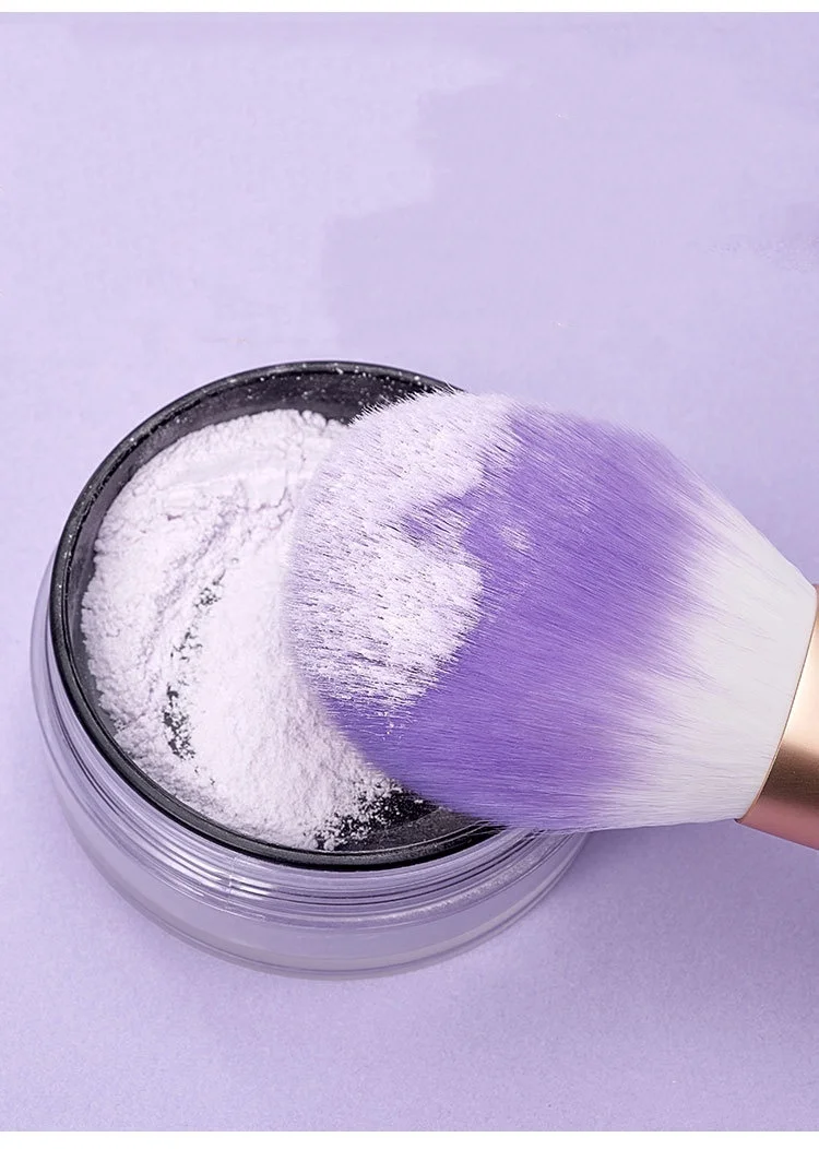 12 pcs beauty facial brushes high quality synthetic soft vegetarian purple makeup brush