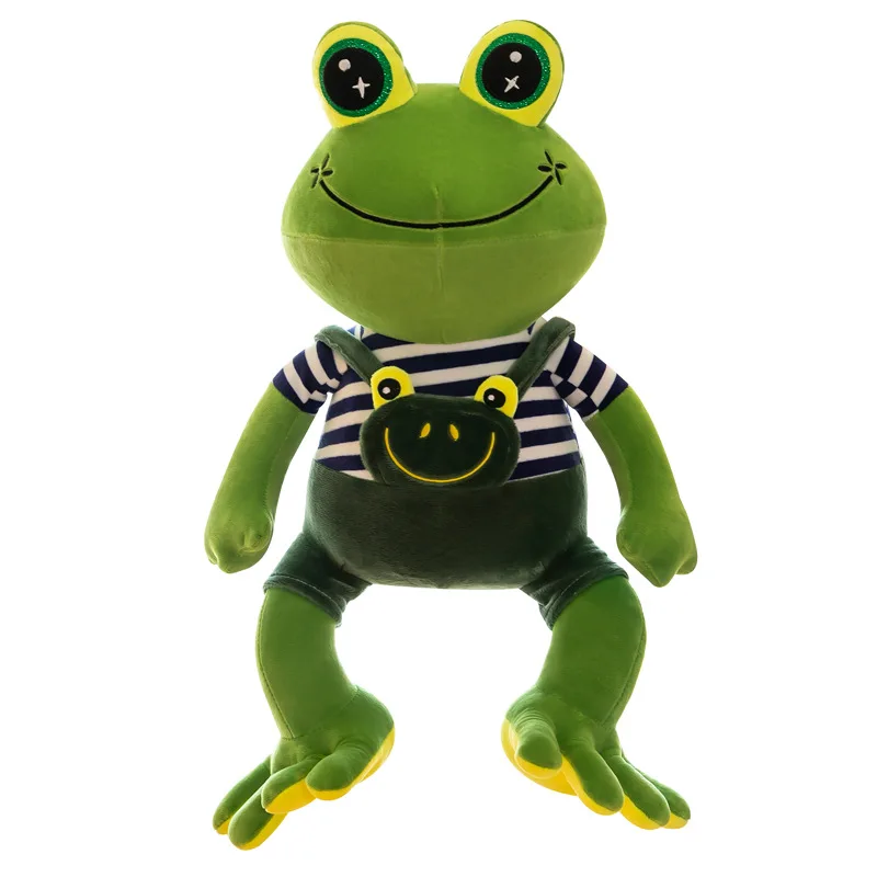 High Quality Smiling Frog Plush Toy Super Soft Polyester Design Embroidered Disne Princess Professional ODM Customization