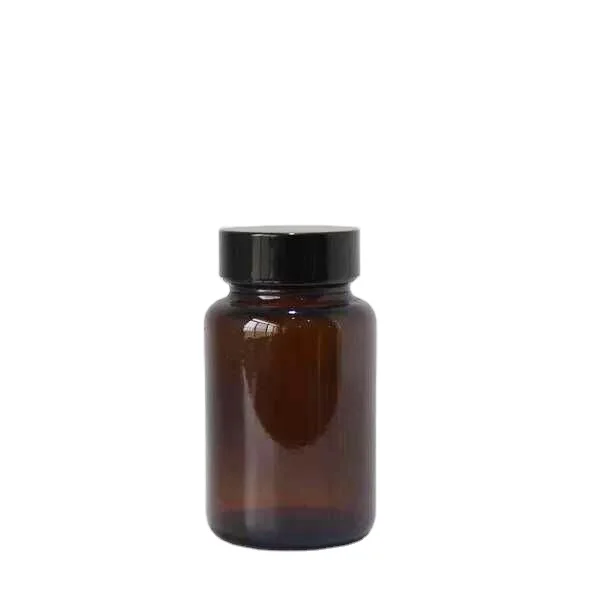 400ml Amber Pharmaceutical Wide Mouth Glass Jar Bottle with Aluminum Lid