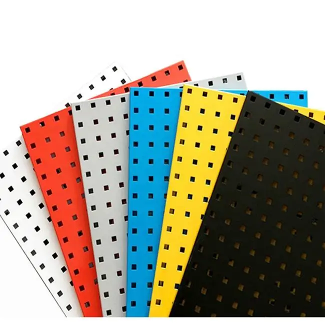 Single-Tier Pegboard Wall Display Organizer Size-to-Cut for Garage Hardware or Kitchen Tools Plastic PP or Metal Pegboard