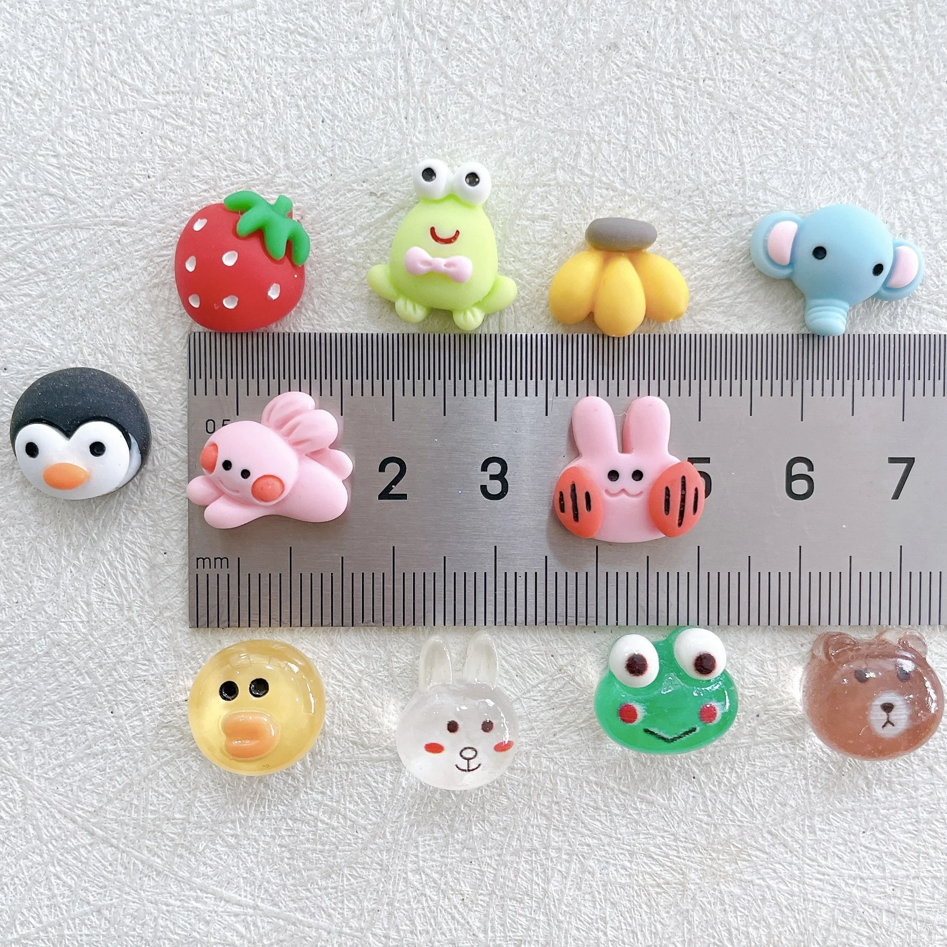 Cartoon Nail Decoration Cartoon Nail Charms Fruit Animals Kawaii Designs Mini Cute Bear Ice Cream Rabbit Wholesale