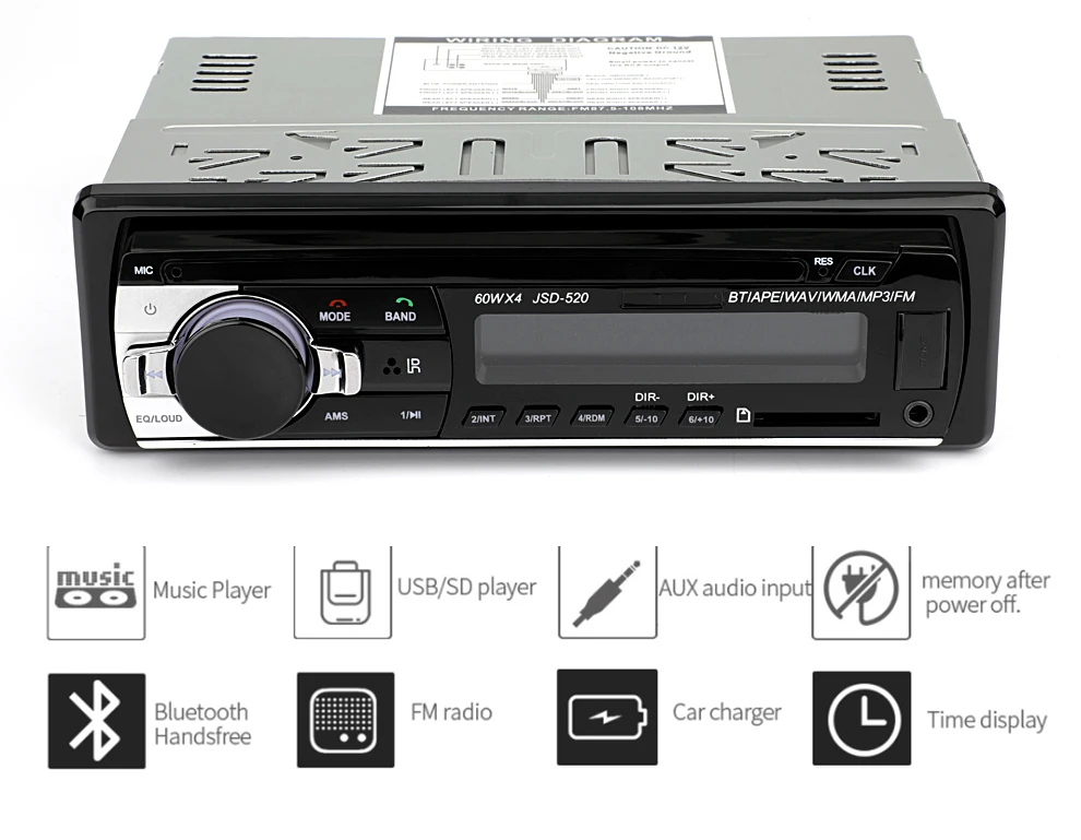 Car Player Smart Factory Direct Sales Support USB, AUX, FM, Bluetooth Car MP3 Player Special Car Radio