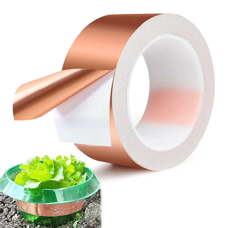 Copper Stopper Slug and Snail Barrier Tape Garden Cloches Plastic Slug Snail Plant Protection Non-Toxic Slug & Snail Repellent