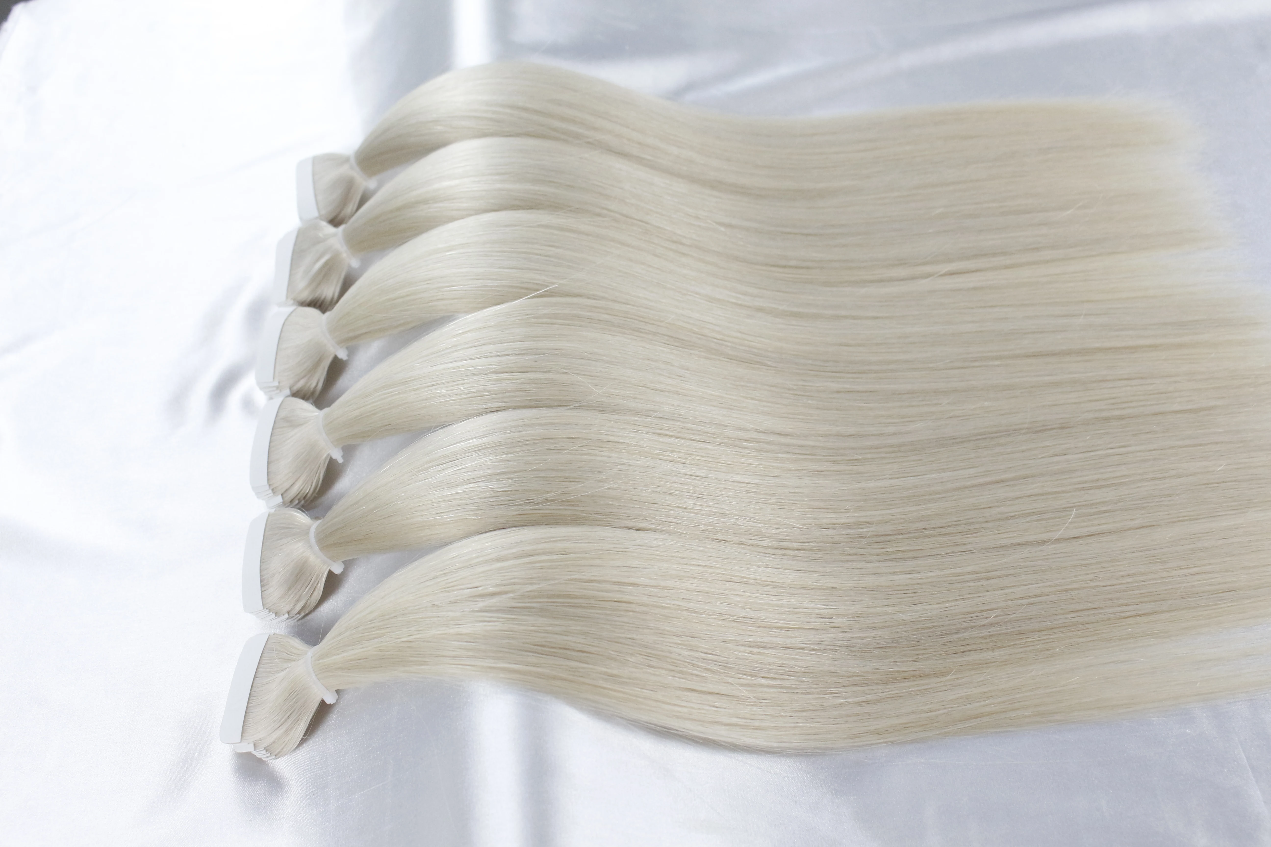 Russian 100% Vietnamese Raw Réal  Henane Cassette Tape Hair Claw Blonde 24 Inch Estape In Hair Extensions 100 Human Hair