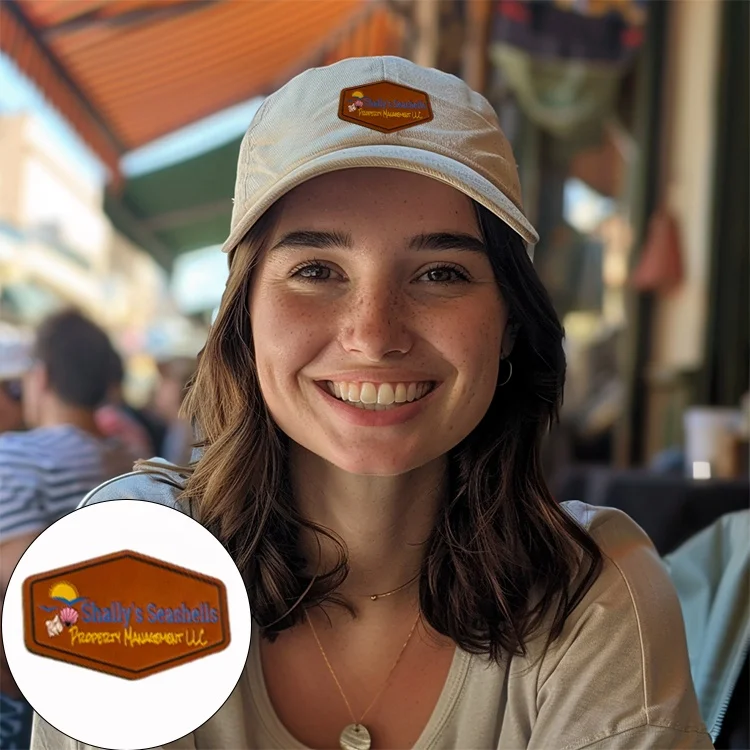 Parches Wholesale Design Custom Name Logo Embossed Real Genuine Leather Patches and Labels for Bag and Garment